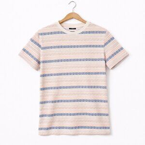H&M | Pink & Blue Zigzag Tee Shirt - Mens XS